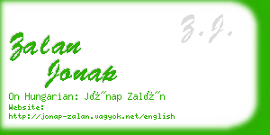 zalan jonap business card